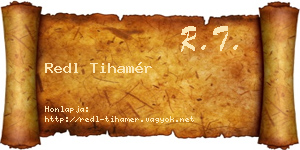 Redl Tihamér névjegykártya